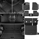 Floor Mats Set for 2019-2023 Jeep Cherokee, All Weather TPE Floor Liners Backrest Mat Trunk Mat Cargo Liner Door Sill Guards Accessories