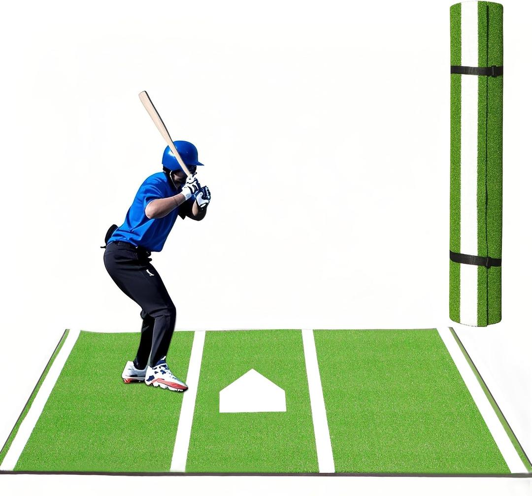 Thickened Baseball Hitting Mat, 4'11" x 4'11"