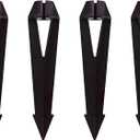 Landscape Lighting Stakes, 1/2 NPT Female Thread, 8.6 Inch Solid Plastic Spikes,Corrosion Resistant Replacement Spikes for Outdoor Garden Yard Path Lights, Spotlights 4-Pack