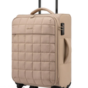 LOVEVOOK Carry On Luggage 22x14x9 Airline Approved, 20 Inch Softside with Wheels, Lightweight Spinner Suitcase with TSA Lock, Water-Resistant Large Capacity for Travel, Khaki