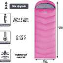XL Size Upgraded Version of Camping Sleeping Bag 4 Seasons Warm and Cool, Lighter Weight, Adults and Children Can Use Waterproof Camping Bag, Travel and Outdoor Activities