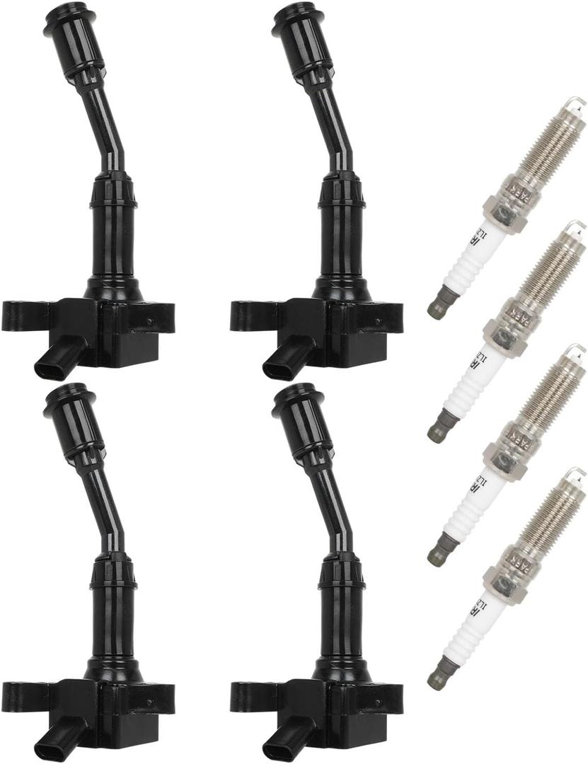 ECCPP 4 ignition coils with 4 iridium Spark Plugs,UF735,coils packs,for Ford Escape 2017 2018 2019,Fusion 2014-2020,1.5LDG554 C880 GN10645
