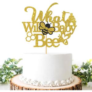 What will Baby Bee Cake Topper, Boy or Girl, Bee Themed Baby Shower Gender Reveal Party Decorations Supplies