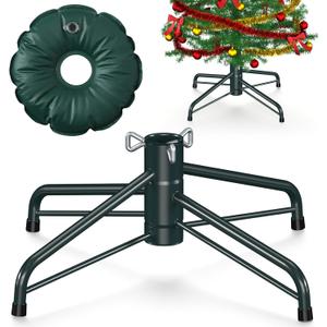 Christmas Tree Stand for 4-6 Ft Artificial Trees, Universal Replacement Christmas Tree Base, Metal Folding Xmas Tree Stand Fits Artificial Tree Under 1.37 Inch Poles