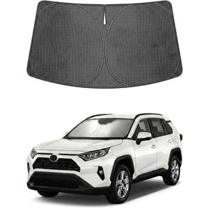 Proadsy Windshield Sun Shade Custom Fit RAV4 2019-2025 2026 Ice Crystal Black Front Window Sunshade UV and Heat Blocker Foldable Visor Keeps Car Cooler for Summer Parking and Daily Use
