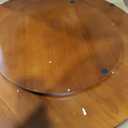 Farmhouse Oak 24" Lazy Susan Turntable Organizer for Cabinet, Round Wooden Lazy Susan Organization and Storage for Dining Table, Pantry, Kitchen, Countertop, Cupboard,Home Decor, Walnut