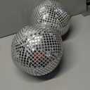 GlikCeil 2 Pcs Disco Ball Pillows Decorative Sequin Throw Pillows for Birthday Gifts Bedroom Living Room Home Decor Funky Sphere(8 Inch,Silver)