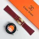 Leather Band Compatible with Galaxy Watch 7 Bands 44mm 40mm,Galaxy Watch 6/5/4/FE/Active 2 40mm 44mm/Watch 6 Classic 43mm 47mm/Watch 5 Pro 45mm/Watch 4 Classic 42mm 46mm,20mm Magnetic Strap for Samsung Watch women men