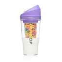 CRUNCHCUP XL Purple - Portable Plastic Cereal Cups for Breakfast On the Go, To Go Cereal and Milk Container for your favorite Breakfast Cereals, No Spoon or Bowl Required