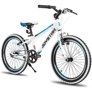 JOYSTAR Lubbock 20 24 Inch Kids Bike for Boys & Girls Ages 7-12 Years Hardtail Mountain Bike for Kids with 1-Speed/7-Speed Drivetrain, White Wall Knobby Tires, Kids' Bicycle