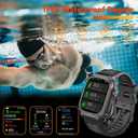 Military GPS Smart Watch for Men Pressure/Altitude/Compass,Fitness Smart Watch for Android Phones and iPhone,Outdoor Waterproof Fitness Tracker with Blood Oxygen/Heart Rate/Sleep/100+ Sport Modes