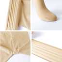 DanceDaily Girls Nude Thermal Set Tops & Footed Tights for Dance/Causal/Performance/Ballet/Sports (Beige, M)