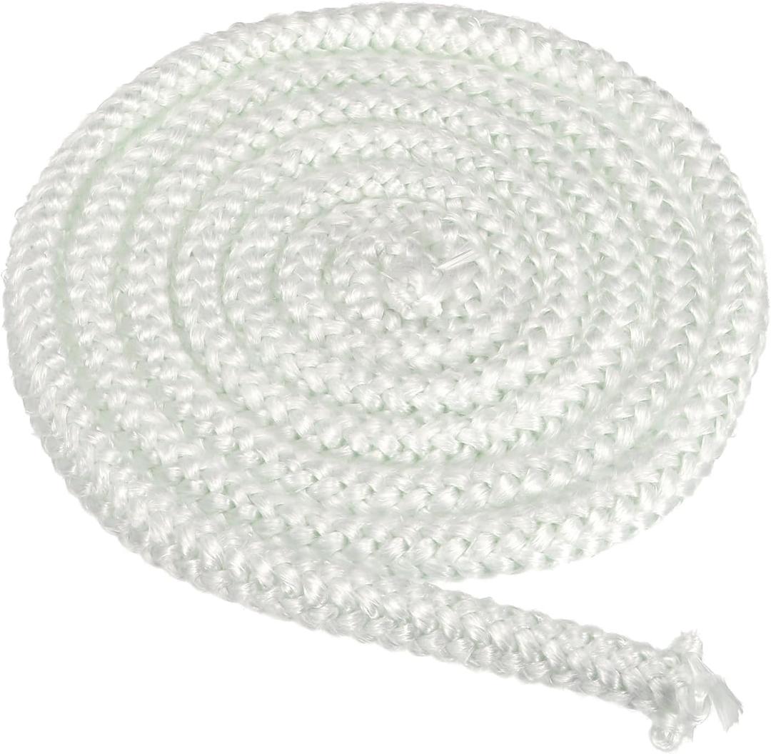 PATIKIL 1/2"x 86" Wood Stove Gasket, Fiberglass Round High-Temperature Resistance Seal Rope Replacement for Stoves Fireplace Door, White