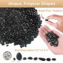 Mulctun 45LB Polished Black Pebbles,1/4" - 3/4" Small Black River Rocks for Landscaping, Natural Gravel Smooth Decorative Stones Dressing for Vases Planters Garden Outdoor Indoor