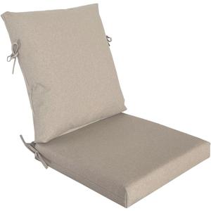 COZYVIDA Outdoor Seat Cushion, Set of 1, 20" x 42",Water-Proof, UV-Resistant 1000+ Hrs, 30D Foam with Recycled Fiber Fill, YKK Zippers, Natural Linen-TPU