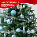 Joiedomi 71 Pcs Blue & White Christmas Ornaments Set, Assorted Christmas Tree Ornaments with Star Tree Topper, Shatterproof Hanging Balls Decor for Xmas Wreath Garland Holidays Party