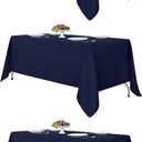 Fitable Navy Tablecloths for 6-8 Foot Tables, 3 Pack - 70 x 120 Inches - Reusable and Washable Table Clothes, Polyester Fabric Table Covers for Wedding, Party, Banquet