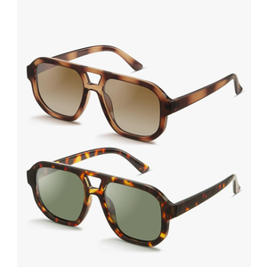livho Trendy Polarized Square Aviator Sunglasses Women Men Square Eyewear Frame, Retro Sun Glasses for Women Men 2025 Shades