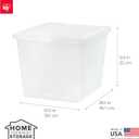 IRIS USA 4-Pack Storage Bins with Lids, 36 Quart, Clear Stackable Containers Box Organize Shoes Closet Shelves Clothes Blankets Towels - BPA-Free Plastic
