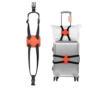 Luggage Straps ， Luggage add a Bag Strap，Travel Must Haves High Elastic Suitcase Adjustable Belt Bag Bungees with Buckles (Orange)