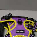 rabbitgoo Dog Harness No Pull with 2 Leash Clips, Adjustable Soft Padded, Reflective Oxford No Choke Pet Vest with Easy Control Handle for Large Dogs, Purple & Yellow, XL