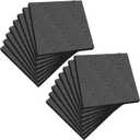 Frienda 16 Pcs Polyethylene Foam Sheet, 12 x 12 x 0.5 Inch Cuttable Packing Foam Pad Cushioning for Tool Box, Cases Craft Shipping Moving and Storage (Black)