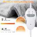 Massaging Heating Pad for Neck and Shoulders and Back, Large Electric Heating Pad for Back Pain Relief with 3 Heat Levels, 4 Massage Settings, 4 Massage Motors