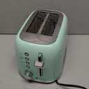 Aigostar Toaster 2 Slice Retro Toaster Stainless Steel, 1.6 inch Extra Wide Slots Bread Toaster Bagel, Cancel, Defrost Function, 6 Shade Settings & Removable Crumb Tray for Bread Waffle, Aqua Green