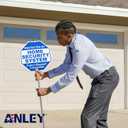 Anley Aluminum Protected By Home Security System Yard Sign 10 x 10 IN with Durable 28 IN Ground Stake - Police Dispatch Connected Warning Sign - UV Protected and Weatherproof for Homes and Businesses