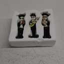 Skeleton Statue Mariachi Band, Halloween Day of The Dead Skeleton Skull Figurines Decoration, Realistic Collectible Folk Musician Players Ornament, Party Festive Indoor Decor (5.5Inch, 3PCS) (White)
