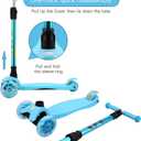 3 Wheel Scooter for Kids Ages 6-12,Kids Scooter with Light Up Wheels, Sturdy Deck Design, and 4 Height Adjustable Suitable for Kid Ages 3-12