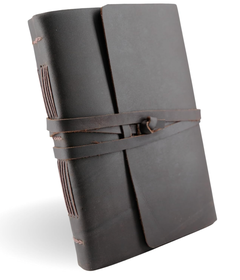 Prayer Journal for Men - Leather Journal Notebook for Men & Women - Full Grain Vintage Leather Bound Notebook - The Perfect Daily Journaling Companion - 6x8in Lined Paper