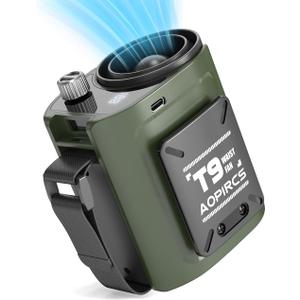 Portable Waist Fan - 9000 mAh Belt Fans MAX 40Hrs Working Time, 12000RPM Strong Airflow Shirt Fan, 1-199 Speed Settings, LED Lights Personal Fans For Hiking, Offices, Gyms or Gifts