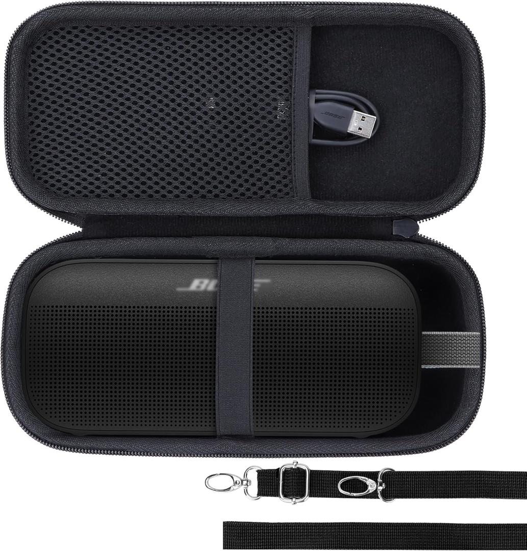 Hard Case Compatible with Bose SoundLink Flex 2nd Gen/Bose SoundLink Flex Portable Speaker, Black Case