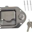 Truck Tool Box Latch Paddle Lock Replacement Handle 4-3/8x 3-1/4 with 2 Keys Stainless Steel for RV, Trailer, UTV, ATV Toolbox