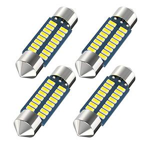 Serundo Auto 6418 Led Festoon Bulb 36mm 1.42in C5W Festoon Led, Super Bright 16SMD 3014 Chips 6000k White Interior Led Bulb Used for Car Map Dome Courtesy Trunk Light etc, Pack of 4pcs