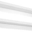 Love-KANKEI 36 Inch Long Floating Shelves Wall Mounted Set of 2, Large Wood Wall Shelves for Storage, Rustic Hanging Shelves for Display,Bedroom Living Room Bathroom Kitchen Office White