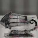 Emliviar Solar Exterior Front Porch Light with Remote Control, 3 Lighting Modes Waterproof Solar Wall Lantern, Auto On/Off Black Outside Light with Clear Glass, 500181-SL BK (Medium - 1 Pack)