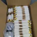 MONEST 350Pcs Blue and Gold Plastic Silverware Set for 50 Guests, Disposable Dinnerware Set includes: 50 Pre Rolled Napkins with Utensils, 50 Dinner Plates, 50 Dessert Plates, 50 Cups (Royal Sapphire)