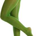 Frola Oil Shiny Stockings Pantyhose 360Seamless Crotch High Waist Smooth Tights for Women (M)