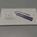 USB C HUB, 7 in 1 Hub Adapter, HDMI Output, 100W Power Delivery, USB C 3.0, 2 x USB 3.0 Ports, SD and Micro SD Card Reader, Compatible with Dell XPS/HP/Surface Laptops and other Type C Devices