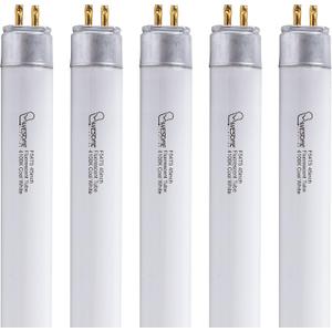 F54T5/841/HO Fluorescent Light Bulb, 46 Inch, T5 54 Watt Replacement Tube, 4100K Cool White, 4200 Lumens, High Output, G5 Bi-Pin Base, 4FT T5 Grow Light Bulbs - 5 Pack