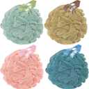 Yoget 4 Pack Shower Loofah Sponge, 60G Bath Sponge,Exfoliate, Cleanse, Soothe Skin