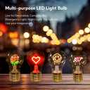 Love Cordless Lightbulb, Warm Light Only, Rechargeable USB-C Table Lamp, PC Moon Light for Bedroom, Home Decor Night Light, Gifts for Mother's Day, Mom, Wife, Husband, Family, Friends etc