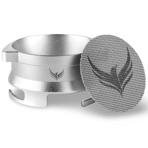 54mm Dosing Funnel Espresso Puck Screen Set KNODOS Grinder Trigger Portafilter Funnel and Filter Compatible with Breville 54mm Portafilters