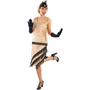 fun shack Flapper Costumes For Women, 1920s Roaring 20s Dress, Vintage Flapper Outfit For Parties, Events (Medium)