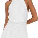 Forever 21 Women's Halter Neck Mini Lace Dress, XS