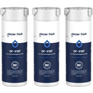GLACIER FRESH XWF Replacement for GE XWF Refrigerator Water Filter Pack of 3 (Not XWFE)