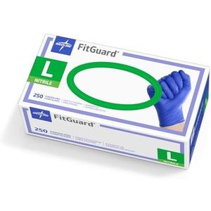 Medline FitGuard Touch Nitrile Exam Gloves, 250 Count, Small, Powder Free, Disposable, Not Made with Natural Rubber Latex