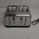 Toaster 4 Slice, Dual Independent Controls, Extra Wide Slot Toasters for Bagel, Bread, Waffles, 7 Shade Settings, 4 Main Functions, Removable Crumb Tray, 1500 Watts, Brushed Stainless Steel